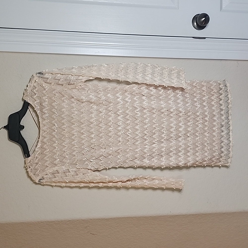 Beige long-sleeved dress